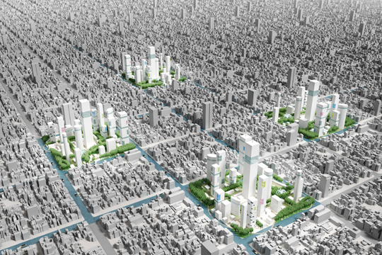 ゼリー免震を都市に適用