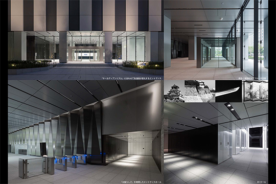 「大阪らしさ」をテーマとしたエントランス　©新建築 写真部