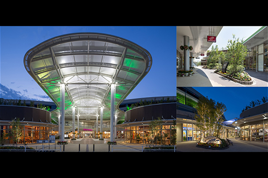 街の広場となるイベントスペースを中心とした緑豊かな外部モール　©SS名古屋