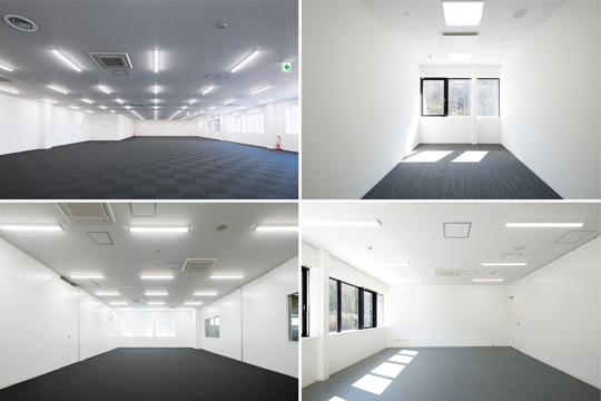 モノトーンを基調としたシンプルな事務所・会議室 ©横山写真工房