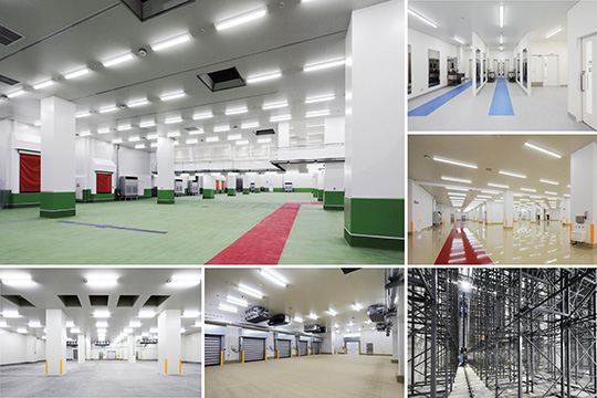 生産エリア　諸条件に配慮した塗床材の選定と衛生区域に対応した床色の採用　©クドウフォト