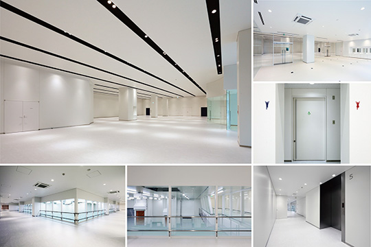 見学者施設　ホワイエ空間・回遊式見学通路　©クドウフォト