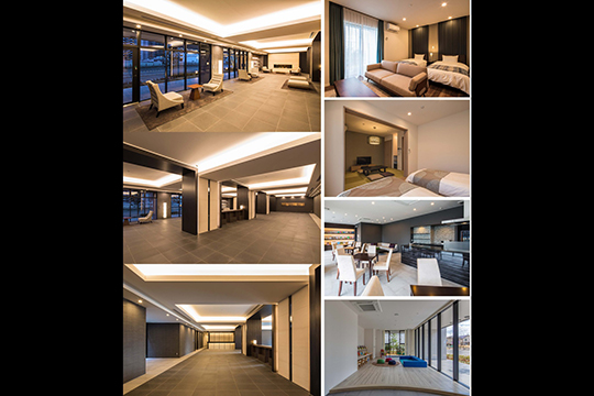 にぎわいを創出する街路空間に面した１階共用スペース　©Peter Powles Photography