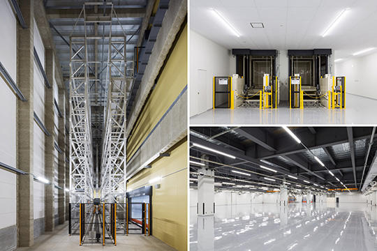 ラック式倉庫/垂直搬送機他　©エスエス名古屋