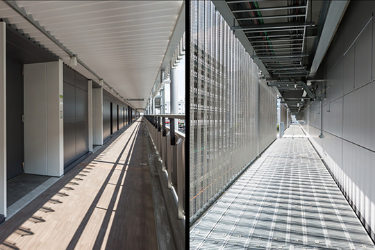 歩廊・設備バルコニー　©クドウフォト