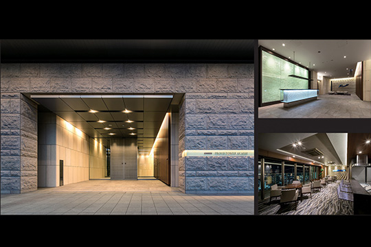 プラウドタワー明石エントランスおよび内観　©ナトリ光房