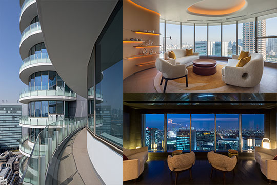 眺望を最大限享受するため室内床より下げたサービスバルコニー　©川澄・小林研二写真事務所