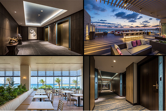EVホール / ルーフトップバー / ダイニングエリア / 客室廊下 ©川澄・小林健二写真事務所　中村隆