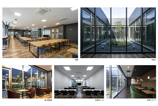 中庭2を囲み、適度な距離感を保つ共用空間 ©株式会社エスエス九州支店 上田新一郎