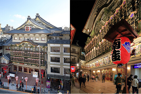 外観北面（まねき看板は2018年11月「吉例顔見世興行」時） ©(株)エスエス