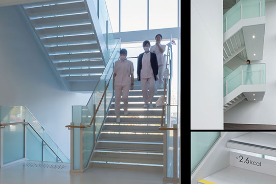 施設全体を貫くコミュニケーションボイド ©エスエス名古屋