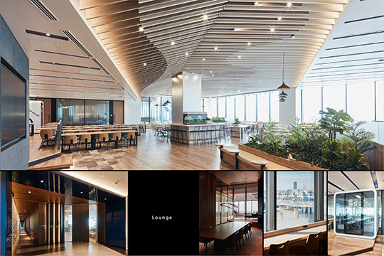 東京湾を望む８階ラウンジ ©︎千葉顕弥